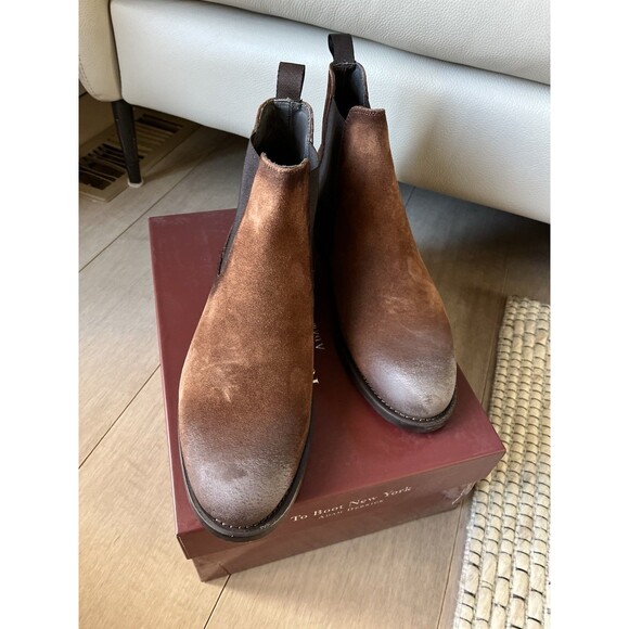 New To Boot New York Charleston Chelsea Boot Men Suede Leather 9.5 M TBH914D - Picture 9 of 16
